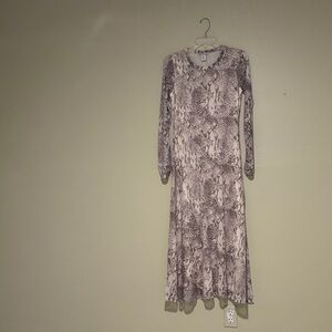 Rachel Zoe Snake Print Long Sleeve Dress